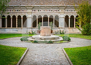 The cloister of the Basilica of Saint John Lateran in Rome.