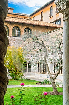 The cloister of the Basilica of Saint John Lateran in Rome.