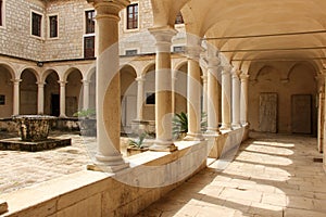 Cloister.Church of St. Francis and Monastery.Zadar. Croatia photo