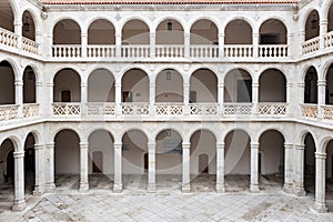 Cloister and colonnades of the University of Valladolid photo
