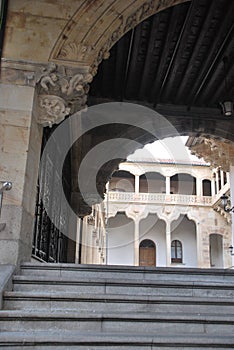 Cloister or courtyard of the Palacio de la Salina, Salamanca Spain.