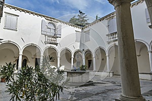 Cloister of the Franciscan Monastery in Piran, Slovenia