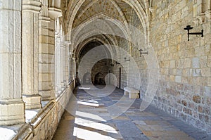 Cloister of the Gothic Cathedral of the Assumption of Our Lady in Santander, Spain