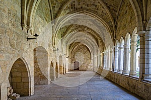Cloister of the Gothic Cathedral of the Assumption of Our Lady in Santander, Spain