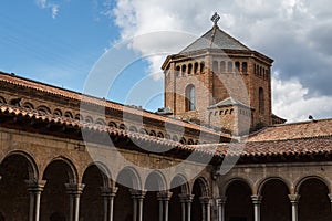 Cloister of the medieval church in Ripoll, Catalonia