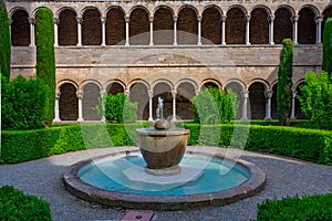 Cloister at the Monastery of Santa Maria de Ripoll in Spain