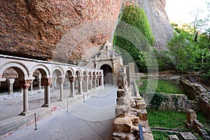 Cloister of the old monastery of San Juan de la Pena,Huesca province, Aragon, Spain photo