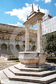 The cloister of San Martino chartreuse in Naples