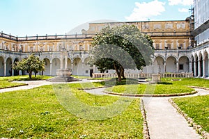 The cloister of San Martino chartreuse in Naples