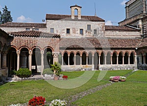 The Cloister of the San Zeno in Verona in Italy photo