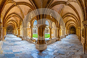 Cloister of Se Velha cathedral in Coimbra, Portugal photo