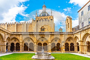 Cloister of Se Velha cathedral in Coimbra, Portugal photo