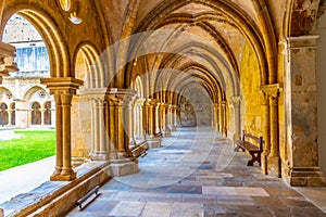 Cloister of Se Velha cathedral in Coimbra, Portugal photo