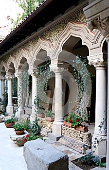 The Cloister in the Stavropoleos monastery of Buch photo