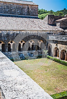 Cloister of the Thonoret abbey in the Var in France