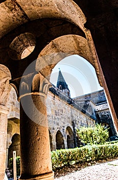 Cloister of the Thonoret abbey in the Var in France