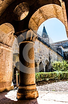 Cloister of the Thonoret abbey in the Var in France