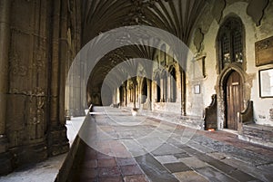 Cloisters at Canterbury Cathedral photo