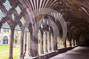Cloisters of Canterbury Cathedral Kent United Kingdom