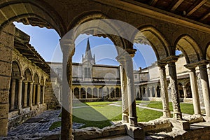 Cloisters at the Collegiale church of Saint Emilion, France