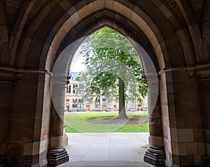 Cloisters on the Glasgow University campus, Scotland. The Cloisters are also known as The Undercroft.