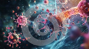 Exploring the Dynamic World of Clonal Bacteria and Viruses in a Vibrant Microenvironment photo