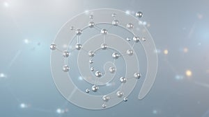 clonazepam molecular structure, 3d model molecule, benzodiazepines, structural chemical formula view from a microscope