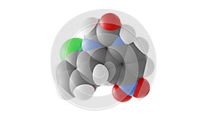 clonazepam molecule, benzodiazepines, molecular structure, isolated 3d model van der Waals photo