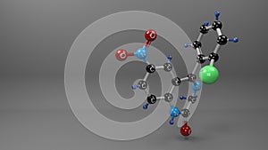 Clonazepam molecule illustration. photo