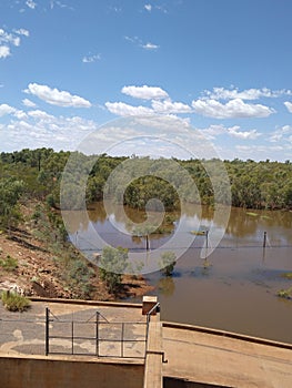 The Cloncurry Dam wall