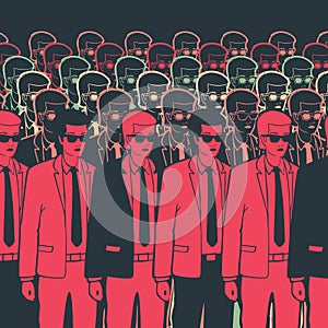 Clone Group businessman vector illustration