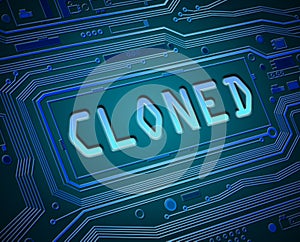 Cloned technology concept.