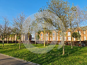 Clongriffin new housing estate.Modern terraced houses