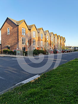 Clongriffin new housing estate.Modern terraced houses