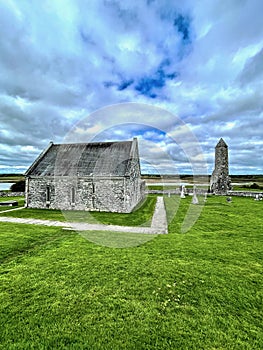 Clonmacnoise Monastery, County Offaly, Ireland