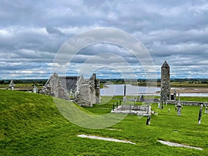 Clonmacnoise Monastery, County Offaly, Ireland