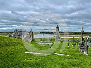 Clonmacnoise Monastery, County Offaly, Ireland