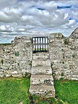 Gateway at Clonmacnoise Monastery, County Offaly, Ireland photo