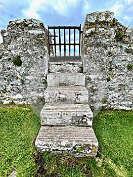 Gateway at Clonmacnoise Monastery, County Offaly, Ireland photo
