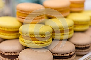 Clorful macaroons background