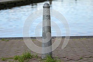 Close Of A Bollard Called Amsterdam The Netherlands 7-9-2020