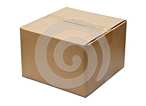 Close brown paper box