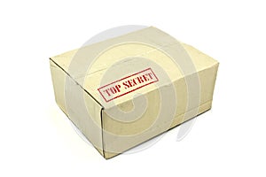 Close brown paper box