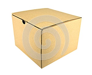 Close brown paper box