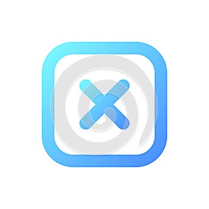 Close button pixel perfect gradient linear ui icon