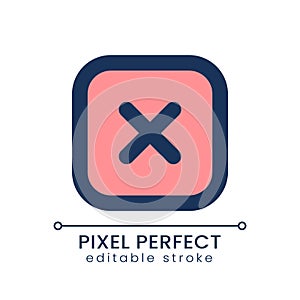 Close button pixel perfect RGB color ui icon