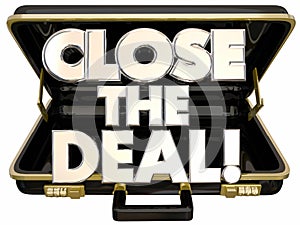 Close the Deal Briefcase Sales Success