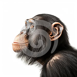 Innovative Close-up Portrait Of A Chimpanzee In Photo-realistic Style