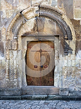 Close door in the old church