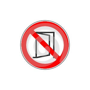 Close the door sign, Keep this door closed icon